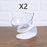 Non Slip Double Cat Bowl With Raised Stand Pet Food Cat Feeder Protect Cervical Vertebra Dog Bowl Transparent Pet Products